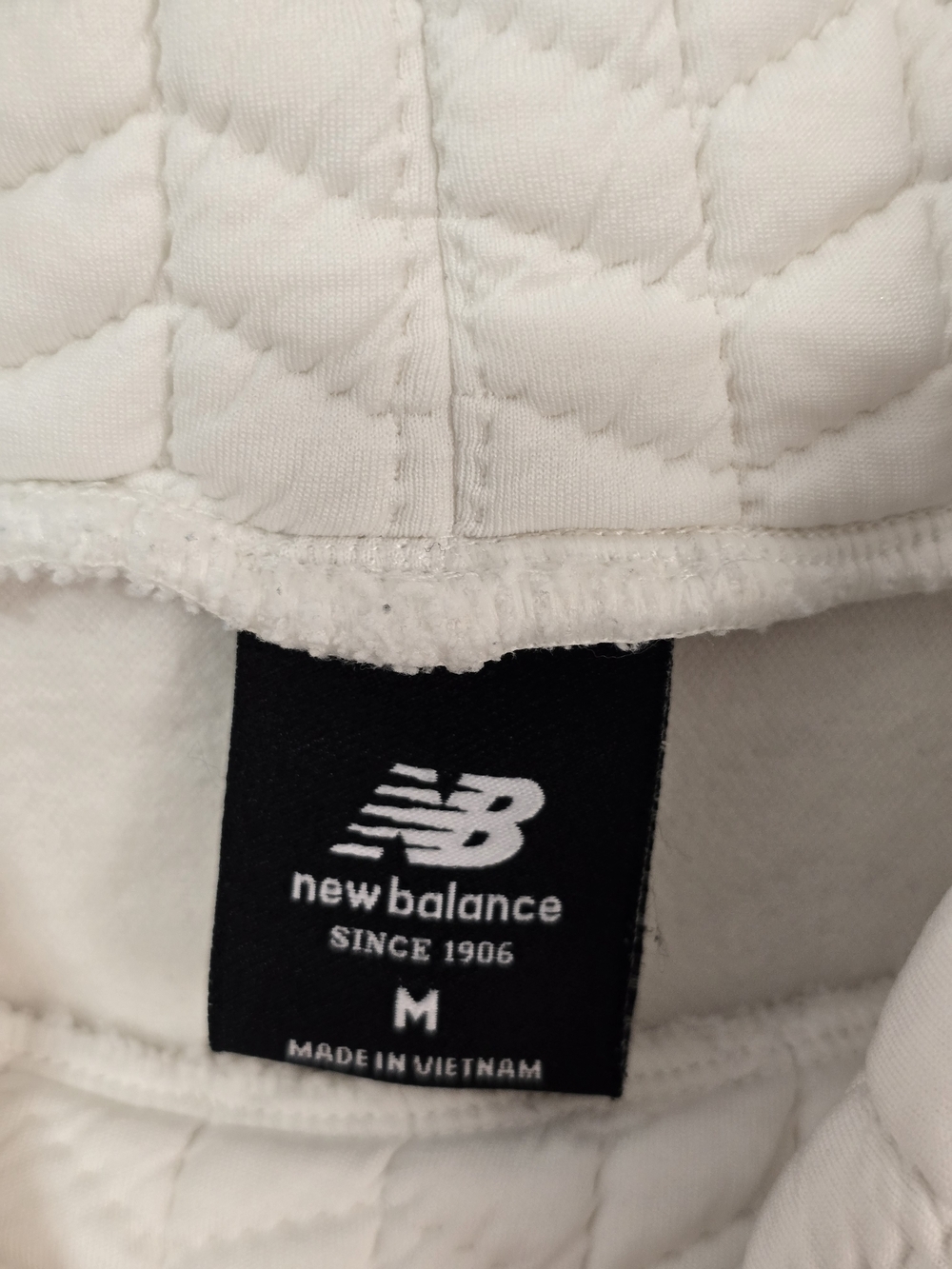 New Balance Cream Textured Funnel Neck Sweatshirt - Picture 6 of 9
